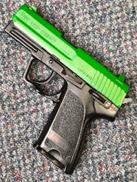 Umarex BY-103085 H&K USP Compact Spring Operated Airsoft Pistol; PTT Green