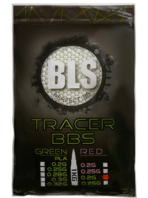 BLS 0.20g 6mm Perfect Tracer BBs; 1KG Bag