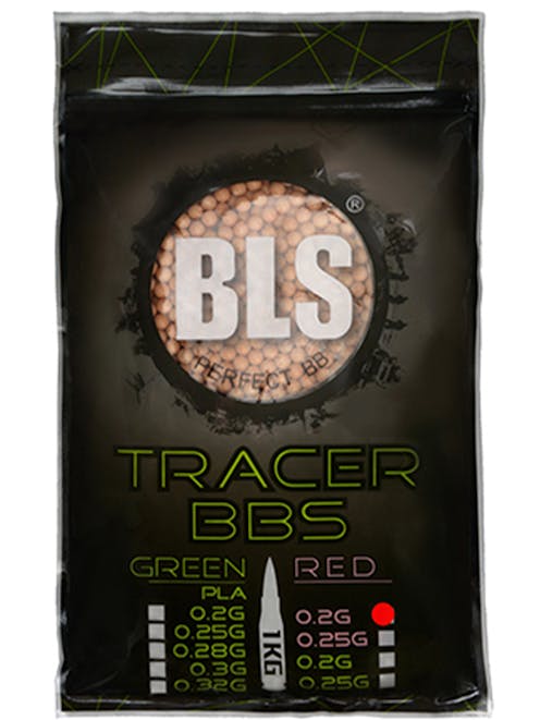 BLS 0.20g 6mm Perfect Tracer BBs; 1KG Bag