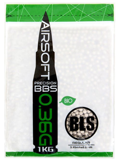 BLS 0.36g Airsoft Precision BBs; BIO