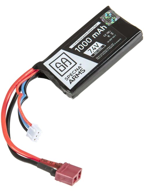 Specna Arms LiPo 7,4V 1000mAh 30/60C (PEQ) Battery - T-Connect (Deans)