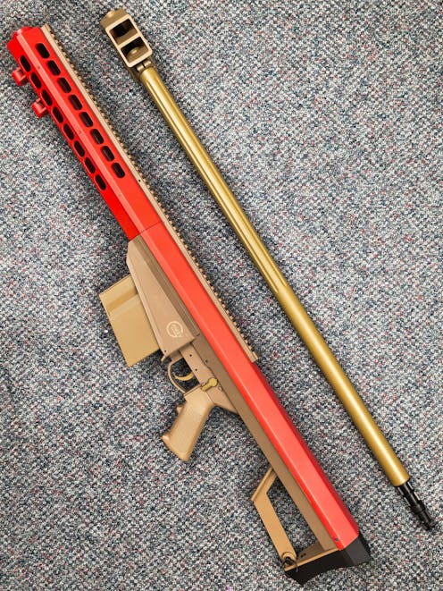 Lancer Tactical BY-102274 LT-20 M82 Spring Sniper Rifle; Tan; PTT Red