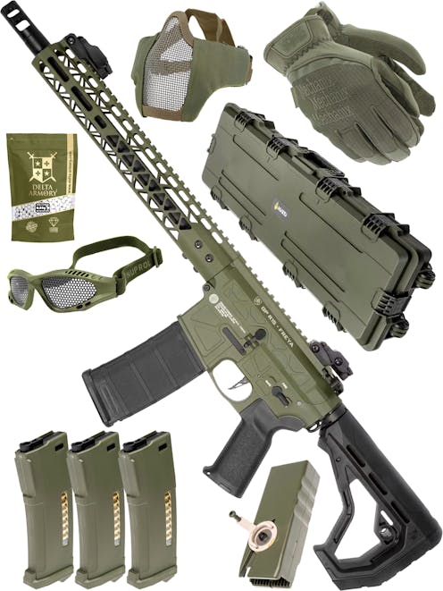 Delta Armory R15 FREYA™ Overtly Olive Airsoft Loadout