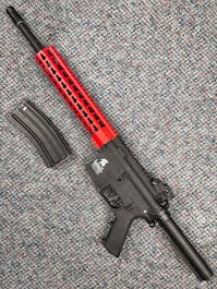 Lancer Tactical BY-102914 LT-19 M4 Carbine 10" Gen.2; PTT Red