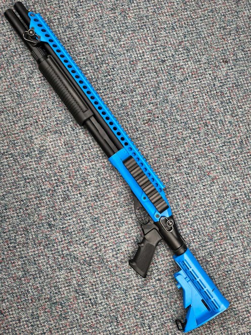 Golden Eagle BY-105202 - Type 870 M8874 Tactical Shotgun; CO2 Version; Two-Tone Blue