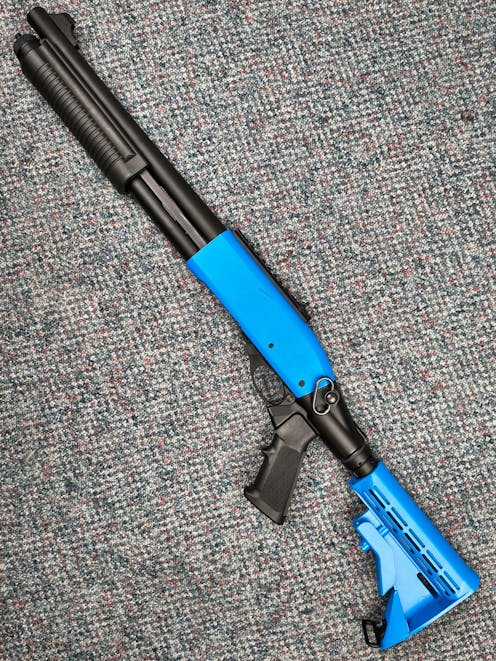 Golden Eagle BY-105081 - Type 870 M8871 Tactical Shotgun; CO2 Version; Two-Tone Blue