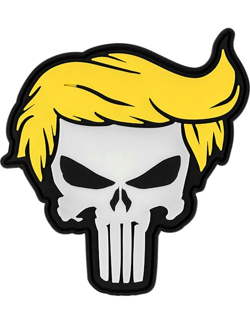 101 Inc. 3D PVC Punish skull yellow hair glow in dark