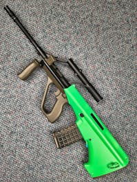 Jing Gong BY-105284 0449A AU-G2 AUG Bullpup AEG; Two Tone Green