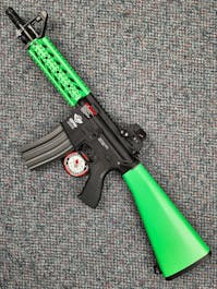 G&G Armament BY-105285 Combat Machine CM16 Raider Full Stock Assault Rifle; Two Tone Green