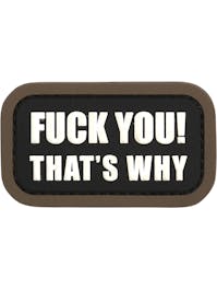 101 Inc. Fuck You That's Why 3D PVC Patch