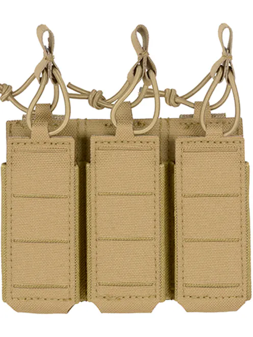 8Fields Tactical Triple Elastic Pistol Magazine Pouch Laser-cut