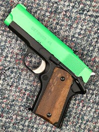 Army Armament BY-104799 - R45A1 1911 Compact GBB Pistol; Black; PTT Green