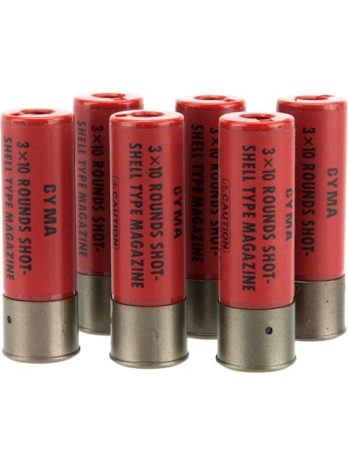 CYMA 30rnd Tri-Shot Shotgun Shell Magazines; 6 Pack
