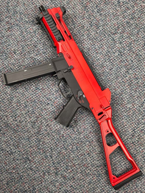 Double Eagle BY-104768 - M89A SMG-45 AEG; PTT Red