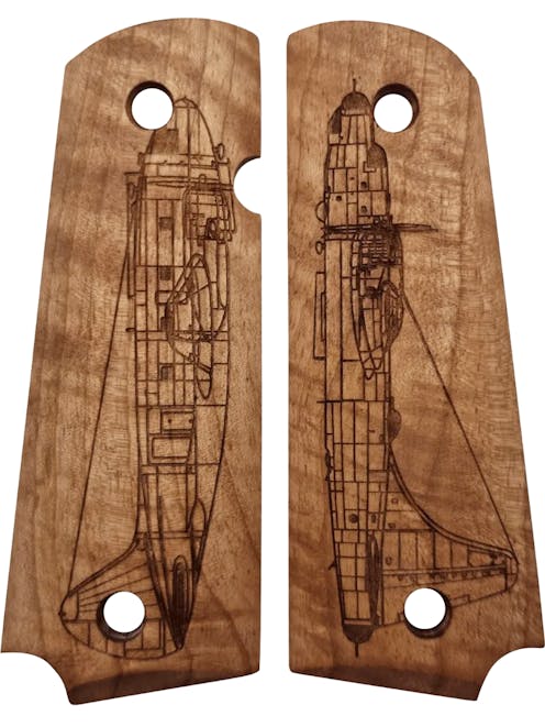 Cybergun Bomber Wood Pistol Grip Plates for 1911