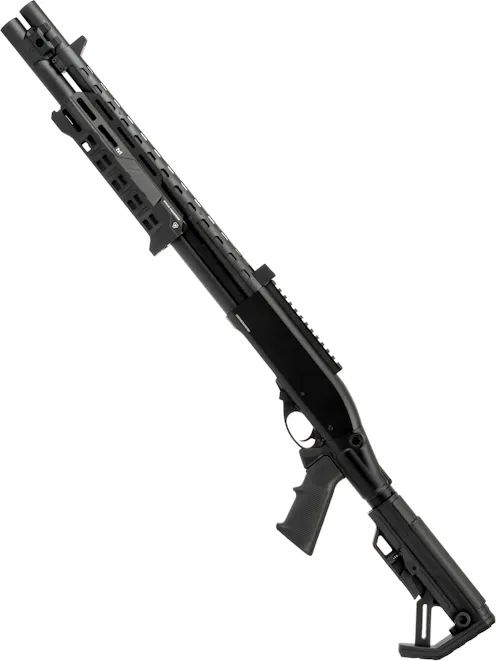 Golden Eagle EMG Strike Industries M870 VOA Custom Gas Shotgun; M4 Stock