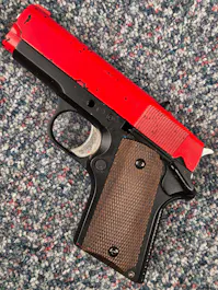 Army Armament BY-105572 - R45A1 1911 Compact GBB Pistol; PTT Red