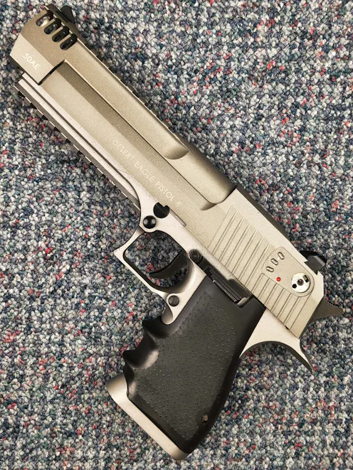 Cybergun BY-105575 - Desert Eagle L6 .50AE CO2 GBB Pistol; FULL AUTO; Stainless Steel