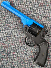 WELL BY-105576 - G293A MKVI Webley 6mm CO2 Revolver; PTT Blue
