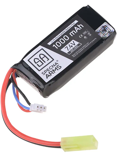 Specna Arms 7.4V 1000mAh 30C Micro PEQ LiPo Battery (Mini Tamiya)