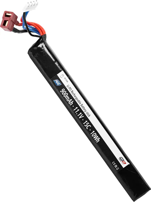 ASG 11.1V 900mAh 15C LiPo Slim Stick Battery (Deans)