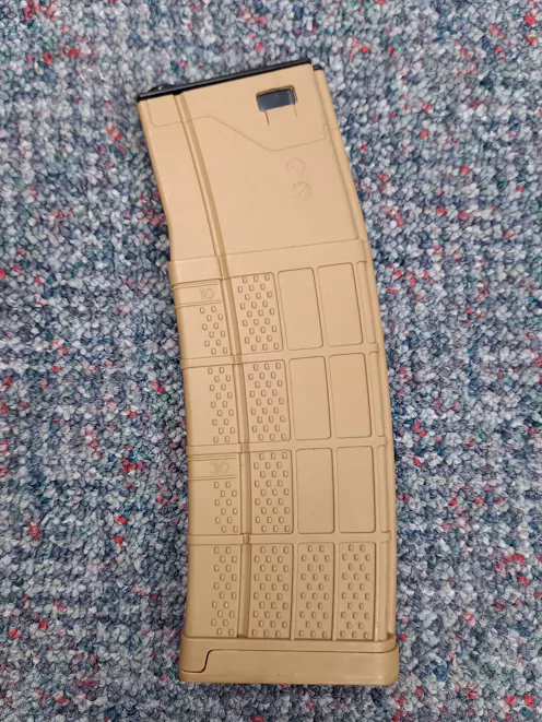 NUPROL BY-105959 L-Mag 450rnd High-Cap Magazine for M4/AR-15 AEGs; Tan