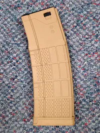 NUPROL BY-105960 L-Mag 450rnd High-Cap Magazine for M4/AR-15 AEGs; Tan