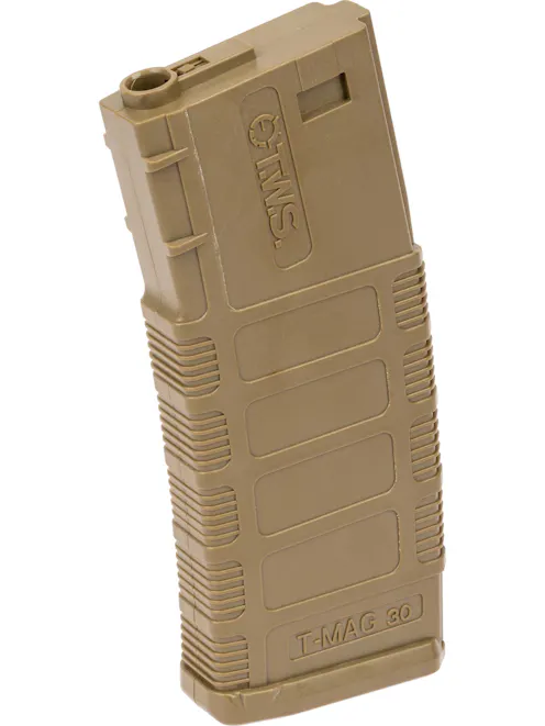 King Arms 140rnd TWS Mid-Cap Magazine for M4/AR-15 AEG; Dark Earth
