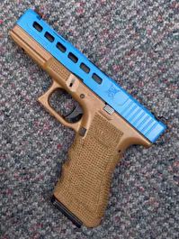 Delta Armory *BONEYARD* P06 Slipstream EU17 Gas Blowback Pistol | Blue Tan