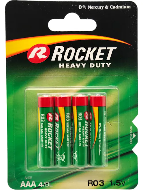 ROCKET AAA 1.5v Batteries x 4