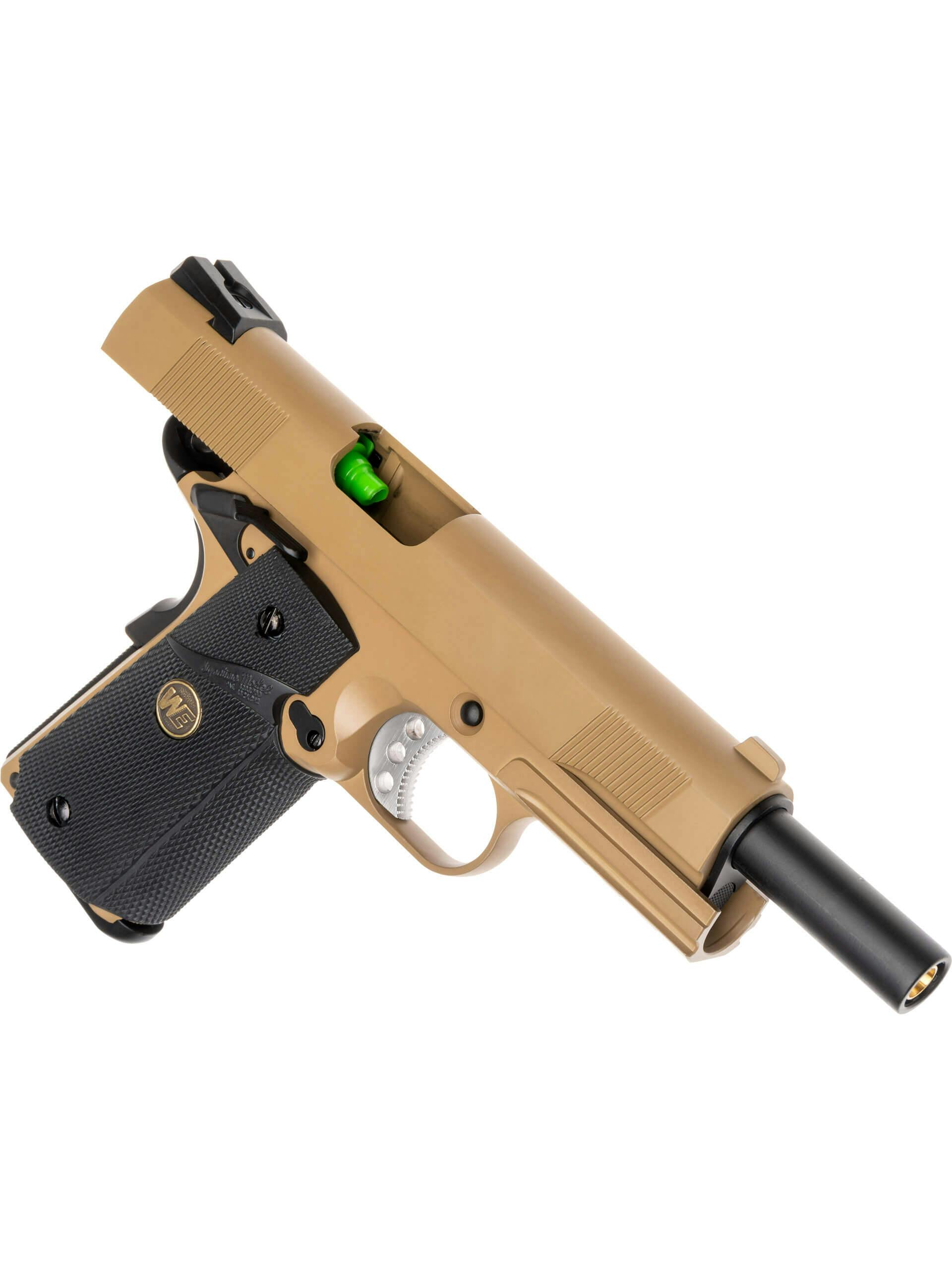 WE Europe MEU 1911 .45 SOC GBB Pistol; Railed