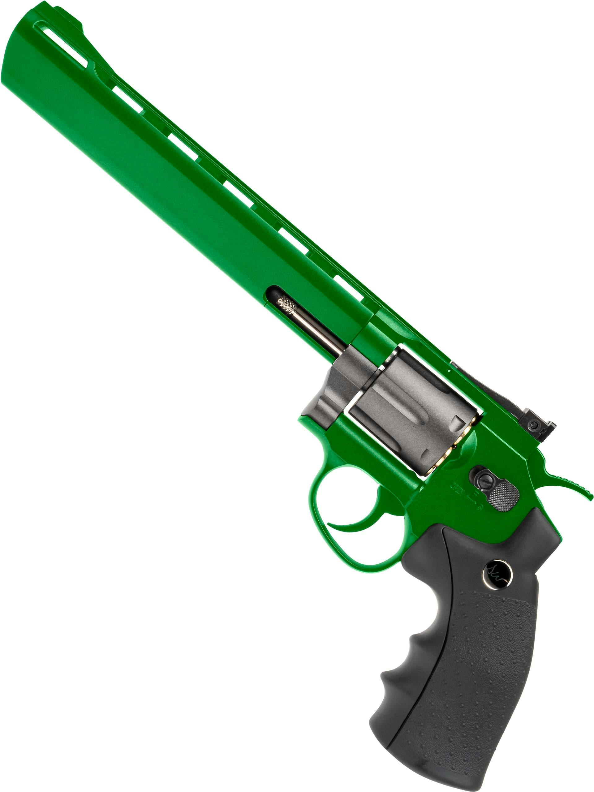 350 FPS HFC 357 AIRSOFT GREEN GAS REVOLVER HAND GUN PISTOL w/ 6mm BB BBs  Shells