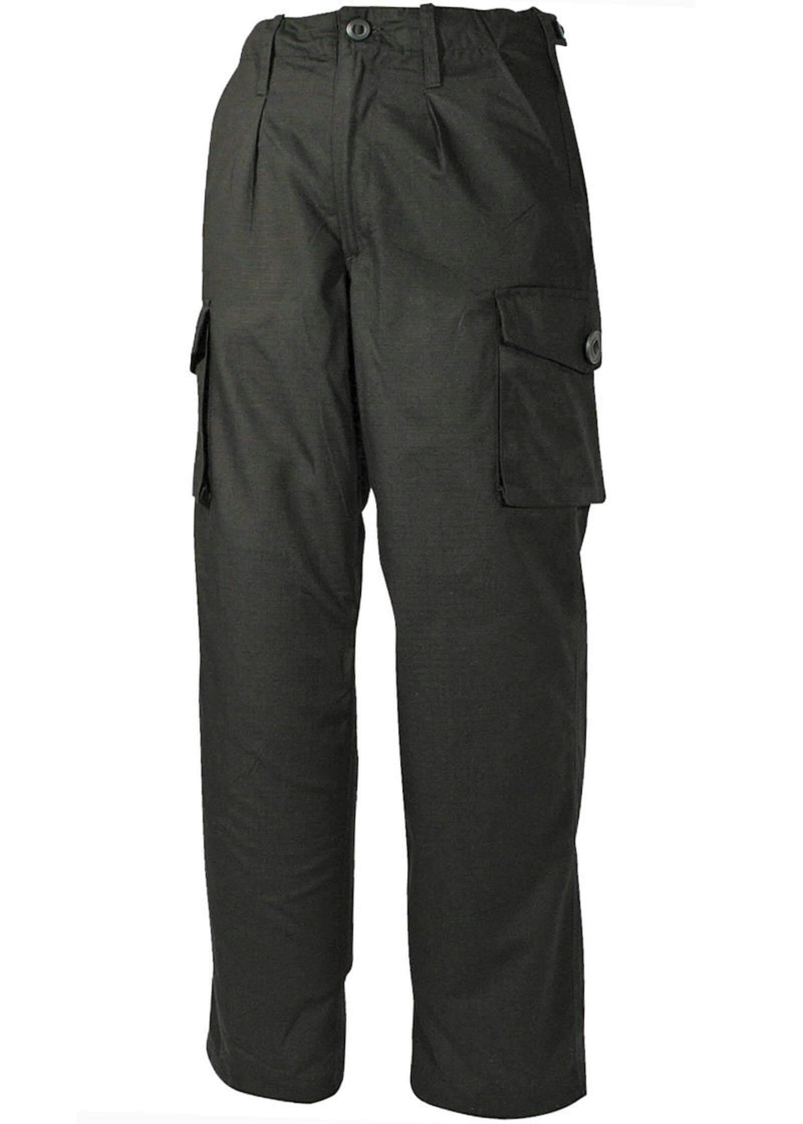 Male Ex Police Black cargo trousers with zip off leg  HW283  Hire  Witness  Security Products and Crime Prevention Equipment Hire