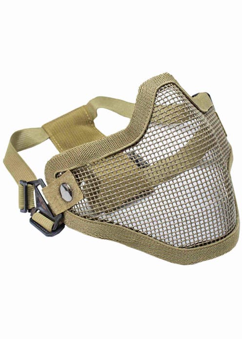 VIPER - Cross Steel Mesh Half Face Mask - Tan
