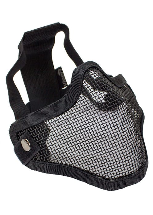 Viper - Cross Steel Mesh Half Face Mask - Black