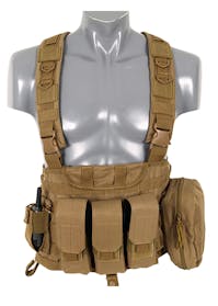 8Fields - Fully Loaded Recon Lightweight Chest Harness - Coyote Front