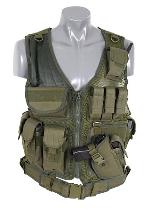 8Fields Tactical - Tactical Assault Vest with Holster - Olive