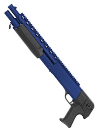 Double Eagle M309 Pump Action Single Shot Shotgun - Airsoft Two Tone Blue