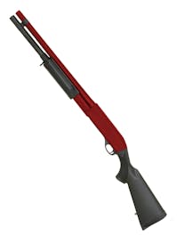 CYMA CM.350L M870 Tri-Burst Pump Action Shotgun Long - Airsoft Two Tone Red