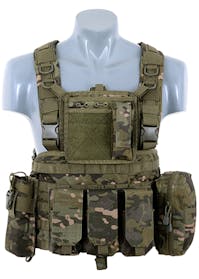 8Fields Tactical - Loaded Recon Lightweight Chest Harness - Green Multicam