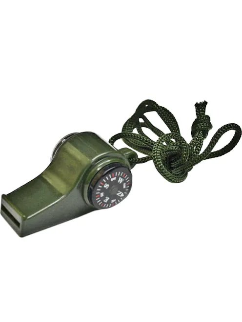 MIL-COM Plastic Whistle On Lanyard