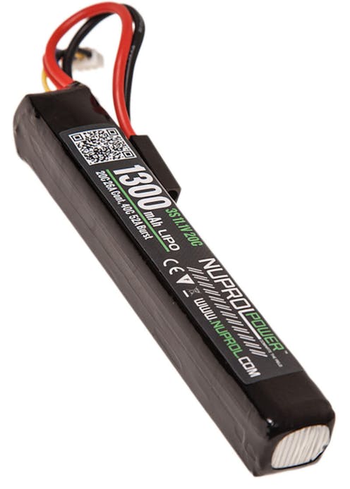 NUPROL 11.1v 1300mAh 20c Stick LiPo Battery
