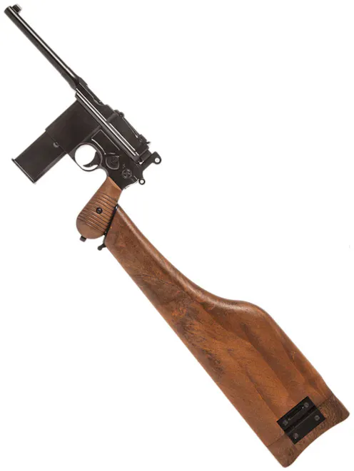 WE Europe WE712 M712 Broomhandle Gas Pistol w/ Stock Case