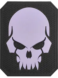 EmersonGear Large Skull PVC Patch; Purple