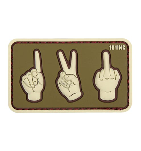 101 Inc. - One Two Fuck You 3D Patch - Brown / Sand