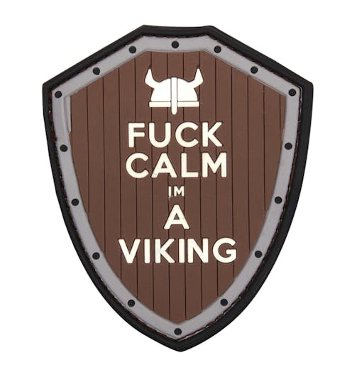 101 Inc. - Fuck Calm PVC 3D Patch - Brown / Grey