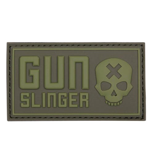 101 Inc. - Gunslinger Skull PVC 3D Patch - Olive