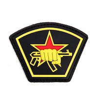 101 Inc. - Russian Star Fist PVC 3D Patch - Black / Yellow