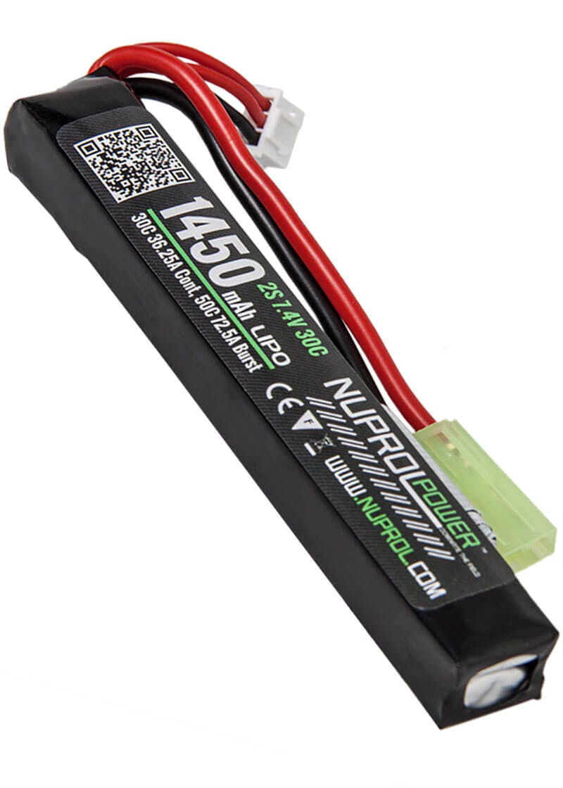 NUPROL - 7.4v 1450mAh 30C Stock Tube LiPo Battery