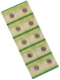 Component Shop AG4 LR66 1.5V Strip of 10 Alkaline Button Cell